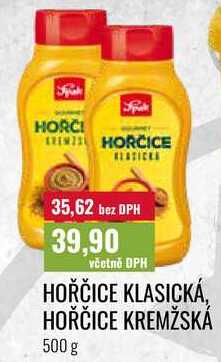HOŘČICE KLASICKÁ, HOŘČICE KREMŽSKÁ 500 g 