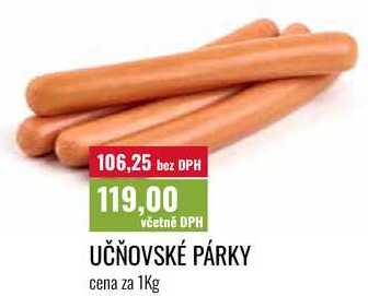 UČŇOVSKÉ PÁRKY cena za 1Kg