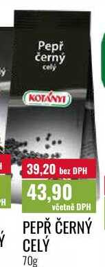 PEPŘ ČERNÝ CELÝ 70g
