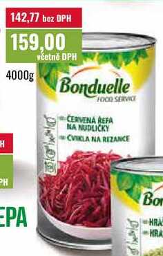 Bonduelle červená řepa na nudličky 4000g