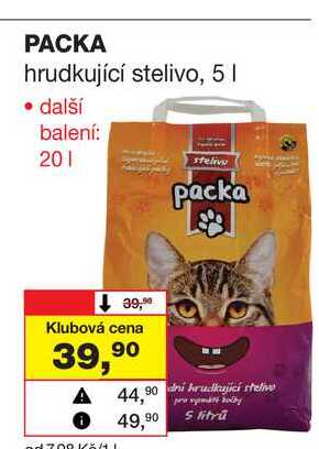 PACKA hrudkující stelivo, 5l