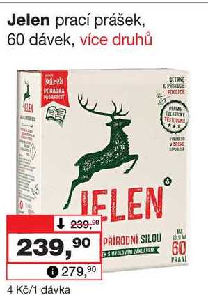Jelen prací prášek, 60 dávek