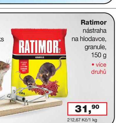 Ratimor nástraha na hlodavce, granule, 150 g