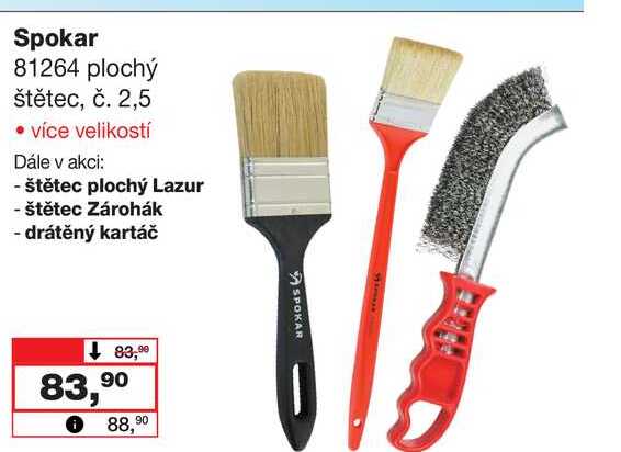 Spokar 81264 plochý štětec, č. 2,5 • více velikostí