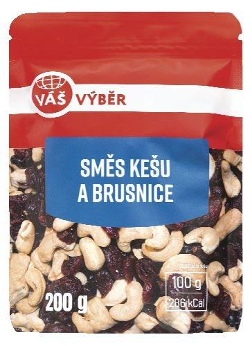 VÁŠ VÝBĚR Kešu a klikva mix, 200 g
