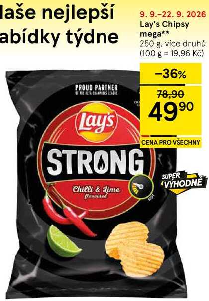 Lay's Chipsy mega, 250 g