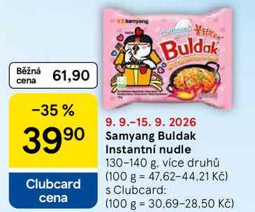 Samyang Buldak Instantní nudle, 130-140 g, více druhů