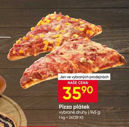 Pizza plátek vybrané druhy 145 g