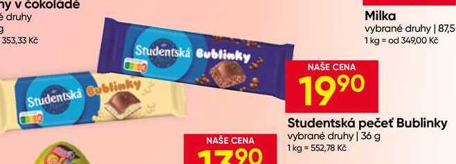 Studentská pečeť Bublinky vybrané druhy 36 g 