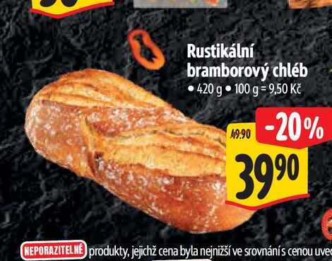 Rustikální bramborový chléb 420 g 