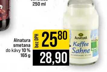 Alnatura smetana do kávy 10% 165 g