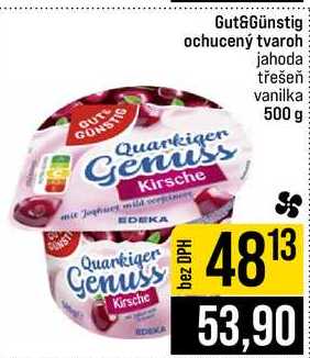 Gut&Günstig ochucený tvaroh jahoda třešeň vanilka 500 g