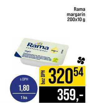 Rama margarín 200x10 g  v akci