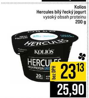 Kolios Hercules bílý řecký jogurt vysoký obsah proteinu 200 g