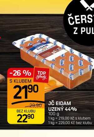 JČ EIDAM UZENÝ 44% 100 g