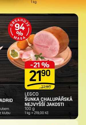 ŠUNKA CHALUPÁŘSKÁ NEJVYŠŠÍ JAKOSTI 100 g
