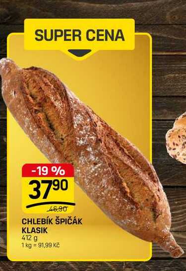 CHLEBÍK ŠPIČÁK KLASIK 412 g
