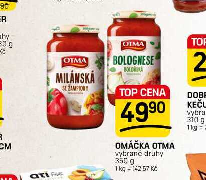 OMÁČKA OTMA vybrané druhy 350 g