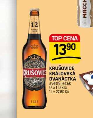 KRUŠOVICE KRÁLOVSKÁ DVANÁCTKA světlý ležák 0,5l