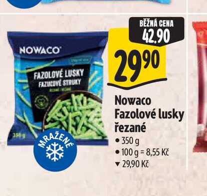 Nowaco Fazolové lusky řezané 350 g