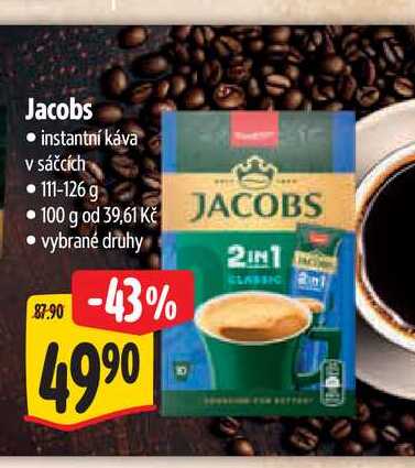 Jacobs instantní káva v sáčcích 111-126 g