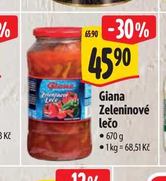 Giana Zeleninové lečo 670 g