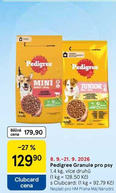 Pedigree Granule pro psy, 1.4 kg