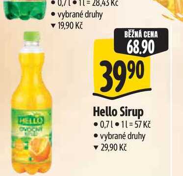 Hello Sirup 0,7 l