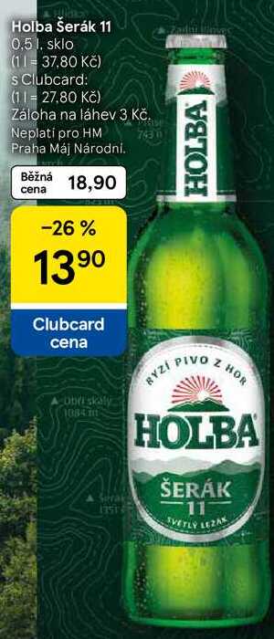 Holba šerák 11, 0.5 l, sklo