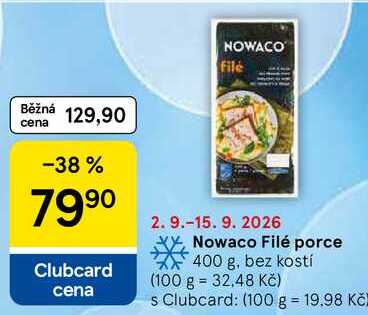 Nowaco Filé porce, 400 g, bez kostí 