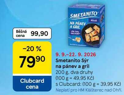 Smetanito Sýr na pánev a gril, 200 g   