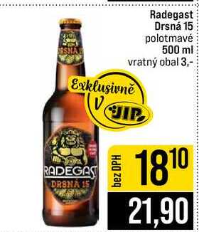 Radegast Drsná 15 polotmavé 500 ml
