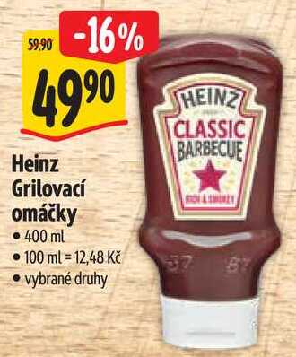 Heinz Grilovací omáčky, 400 ml