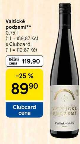 Valtické podzemí, 0.75 l