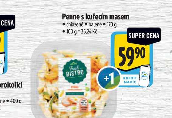 Penne s kuřecím masem 170 g