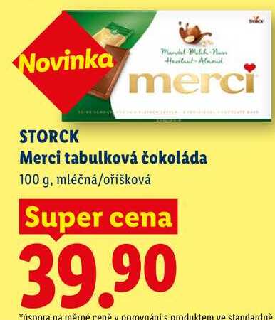 STORCK Merci tabulková čokoláda, 100 g