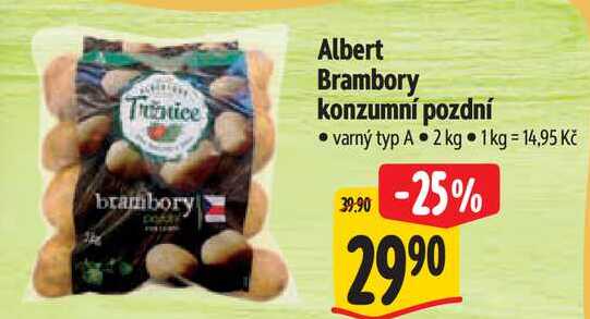 Albert Brambory konzumní pozdní varný typ A, 2 kg