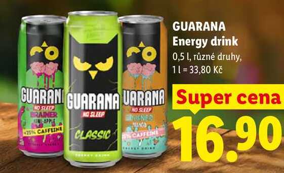 GUARANA Energy drink, 0,5 l