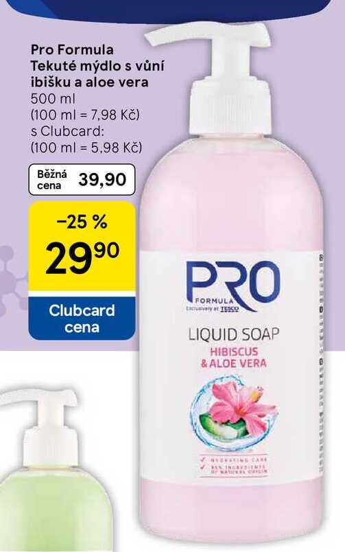 Pro Formula Tekuté mýdlo s vůní ibišku a aloe vera, 500 ml