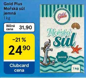 Gold Plus Mořská sůl jemná, 1 kg
