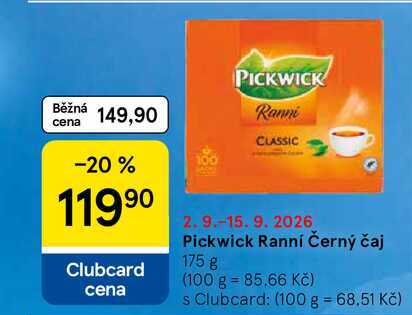 Pickwick Ranní Černý čaj, 175 g 