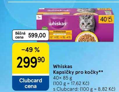 Whiskas Kapsičky pro kočky, 40x 85 g   