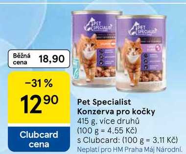 Pet Specialist Konzerva pro kočky, 415 g