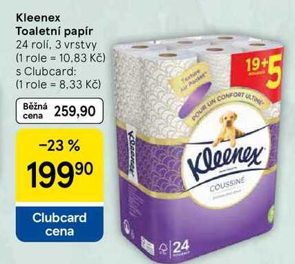 Kleenex Toaletní papír, 24 rolí, 3 vrstvy
