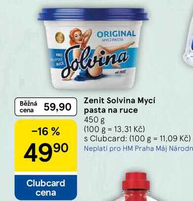 Zenit Solvina Mycí pasta na ruce, 450 g