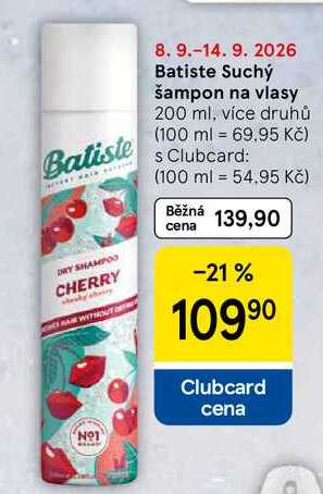 Batiste Suchý šampon na vlasy, 200 ml, více druhů