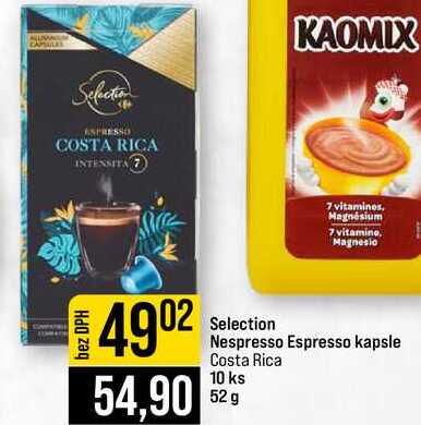 Selection Nespresso Espresso kapsle Costa Rica 10 ks 52 g