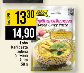 Lobo Kari pasta zelená červená žlutá 50 g