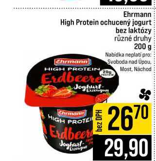 Ehrmann High Protein ochucený jogurt bez laktózy různé druhy 200 g 