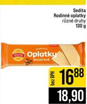 Sedita Rodinné oplatky různé druhy 130 g